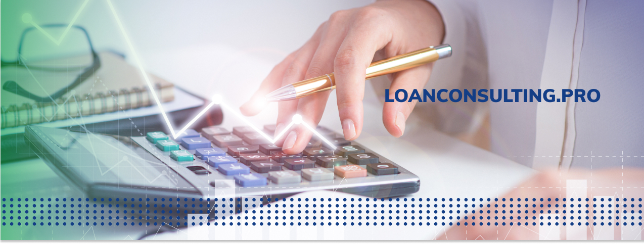Quick Loans - photo graphics hand holding pen using calculator