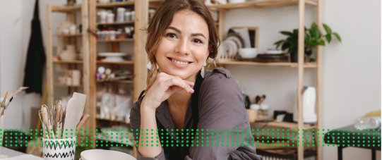 SMALL BUSINESS LOANS FOR WOMEN - photo graphics woman smiling